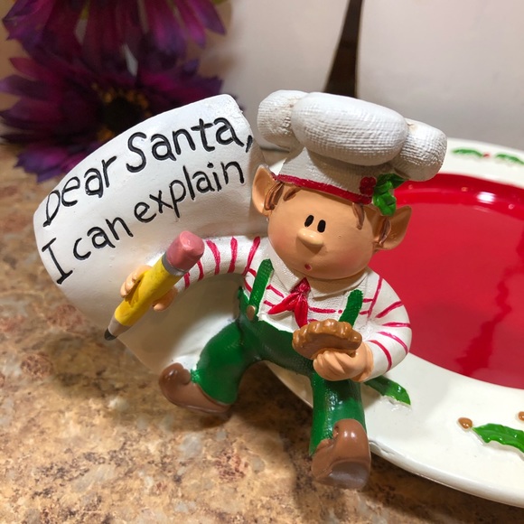 2 Retired Yankee Candle Festive Elf Jar Holder & Elf Cookie Jar Votive Holder - Picture 6 of 13